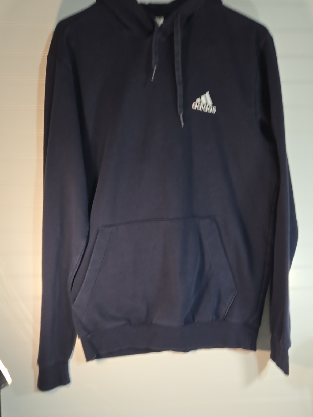 adidas Dark Blue Hoodie with White Logo